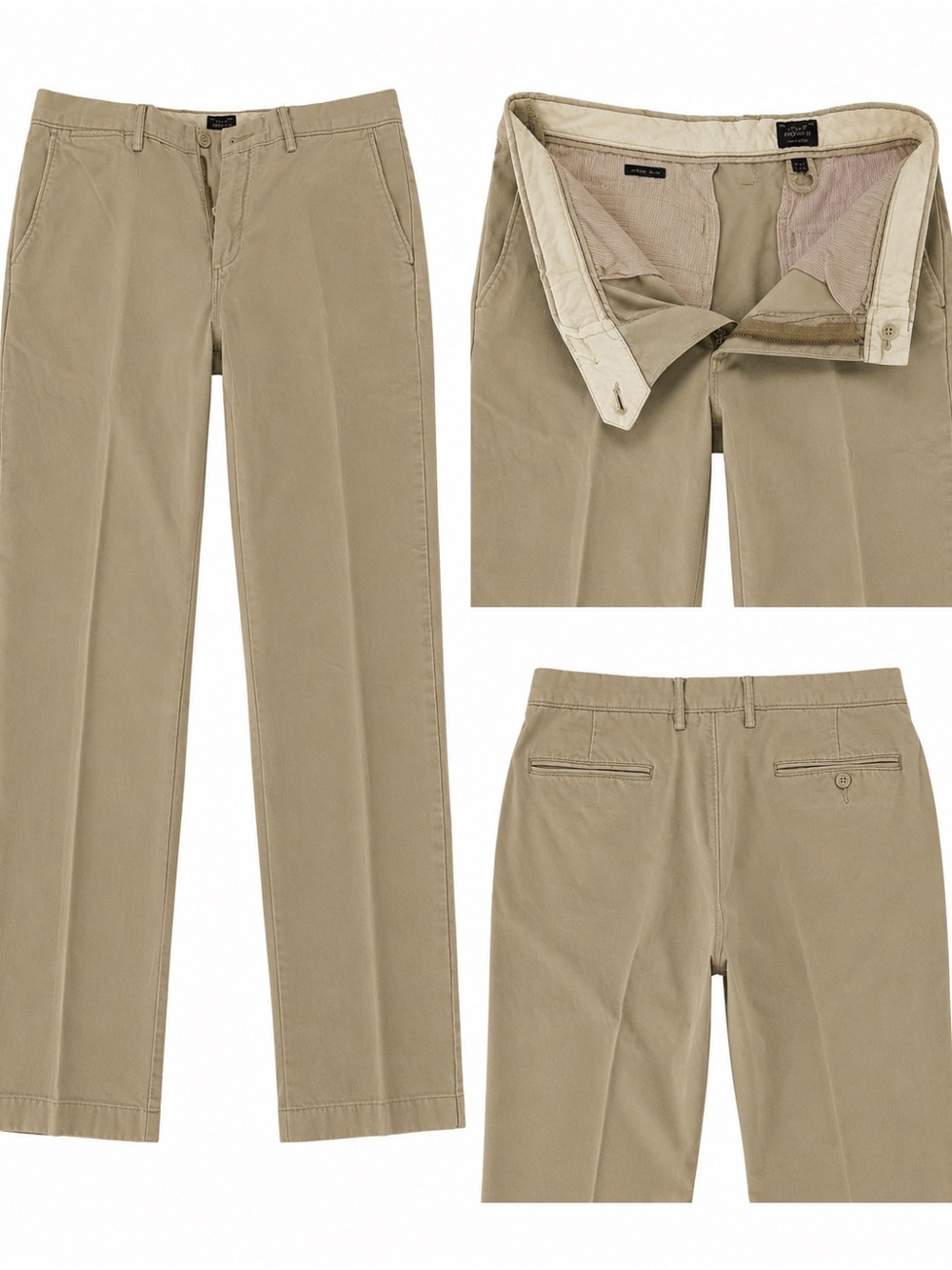 Men's Classic Straight Chinos in Khaki